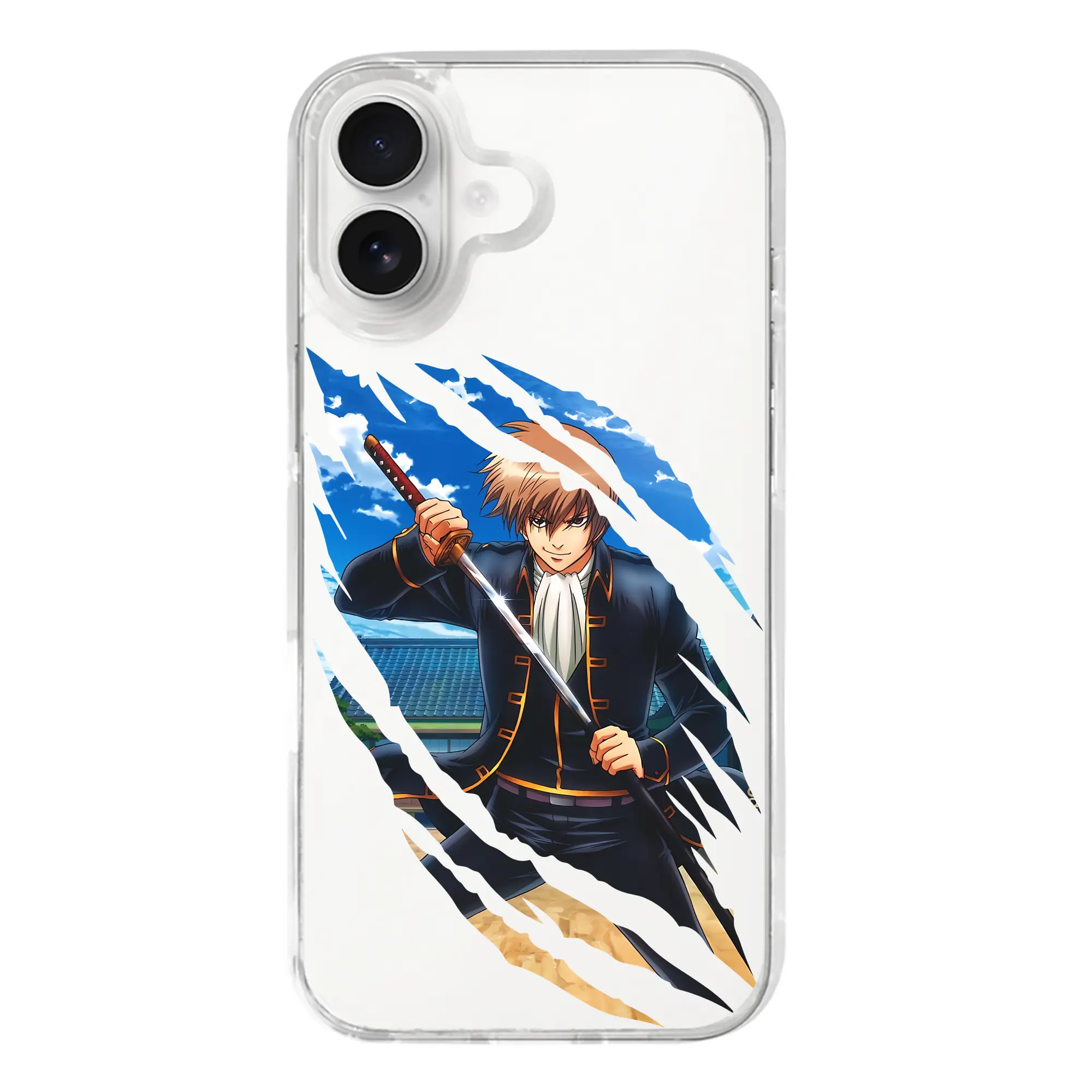 銀魂 グッズ 沖田 総悟 - iPhone 17シリーズ 透明スマホケース – 薄型・耐衝撃・精密フィット保護カバー